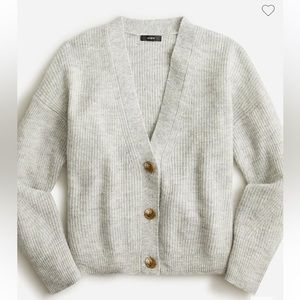J. Crew Ribbed V-neck cardigan sweater